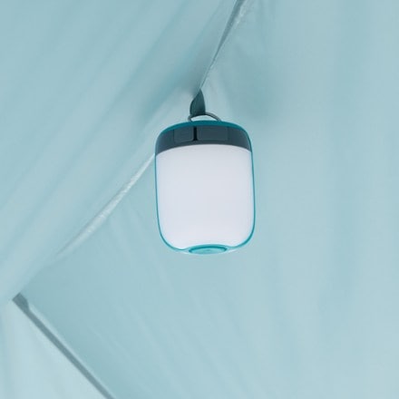 REI Co-op Westward Camp Tarp Set Light (not included) hung on gear loop