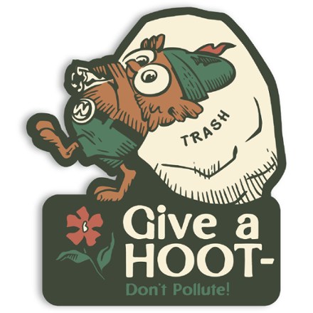 The Landmark Project Give Hoot, Don't Pollute Sticker 0