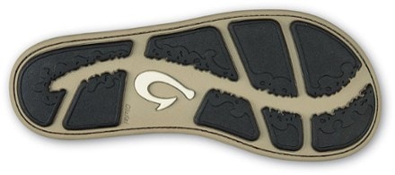 OluKai Nui Leather Flip-Flops - Men's Sole (Rum/Rum)