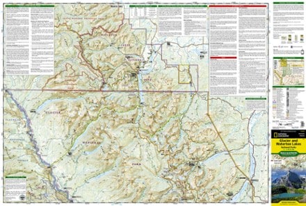 National Geographic Glacier/Waterton Lakes National Parks Trail Map 2