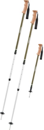 Komperdell Green Rambler Cork Trekking Poles - Pair 1