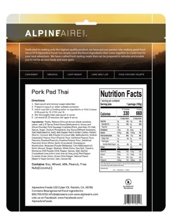AlpineAire Foods Pork Pad Thai - 1 Serving 2