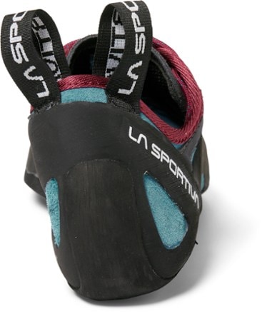 La Sportiva Tarantulace Climbing Shoes - Women's Back view (Topaz/Red Plum)