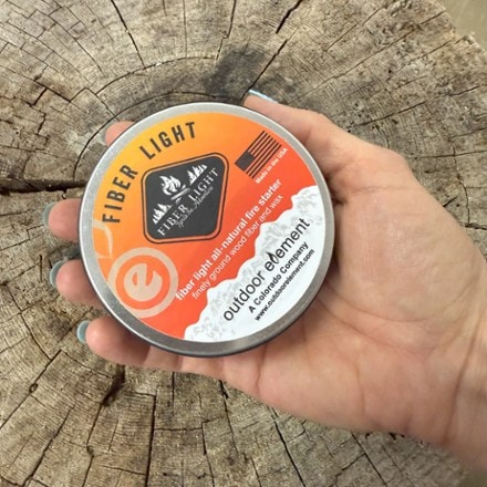 outdoor element Fiber Light Fire Tinder Round Tin 4