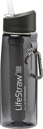 LifeStraw Go Stainless Steel Water Bottle with Filter-24oz-Black