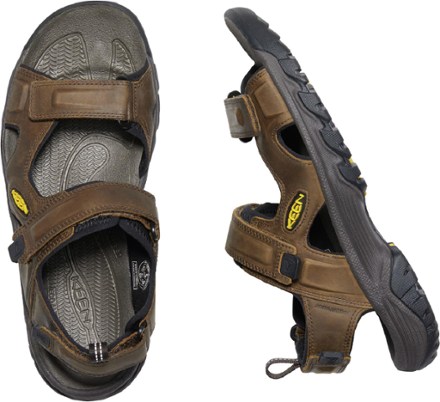 KEEN Targhee III Open-Toe Sandals - Men's Top view (Bison/Mulch)