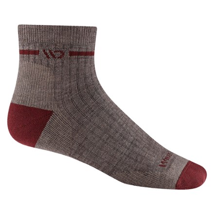 Wide Open Single Stripe Cushioned Quarter Socks - Women's 0