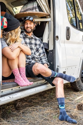 Sockwell North Rim Compression Crew Socks - Denim - Men's 1