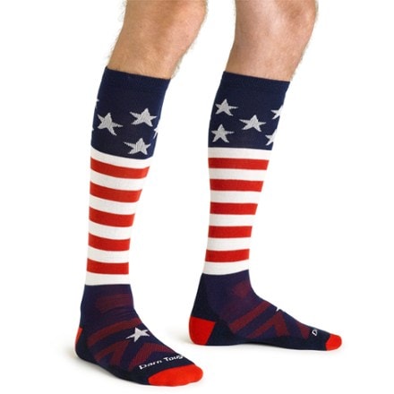 Darn Tough Captain Stripe Over-the-Calf Midweight Ski and Snowboard Socks - Men's 0