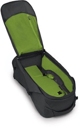 backpack osprey farpoint 70 70-Black A zipped back panel cover protects the straps for trouble Osprey Farpoint 70 - Carryology