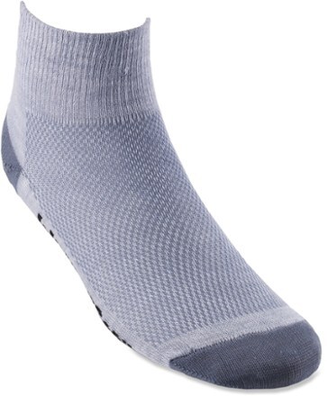 Wrightsock Sportsocke – Anti-Blasen, Merino Wolle, Quarter-Länge, Grau
