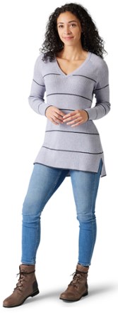 Smartwool Shadow Pine Pointelle Stripe Tunic Sweater - Women's 3