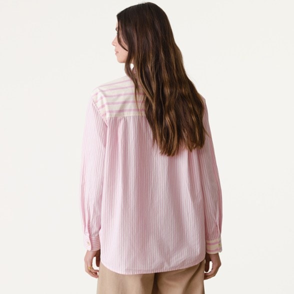 On Body Image of color Pink Stripe