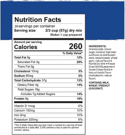 Mountain House Granola with Milk & Blueberries XL - 20 Servings 1
