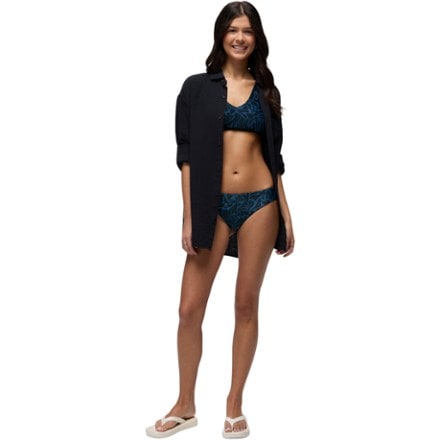 prAna Mallorca Reversible Swimsuit Bottoms - Women's BLACK SEAWEED (Top not included)
