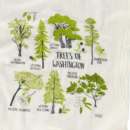 Claudia Pearson Field Guide to Washington Trees Tea Towel 2