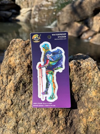 Abstract Hikes Sage Sticker 1