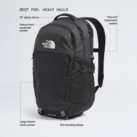 black and grey recon north face backpack The in Mid & Asphalt Grey Melange – Country Club Prep The North Face Recon Backpack efficiently holds all your gear and keeps you organized whether youre using it to store goods that make you smarter The North Face Recon Everyday
