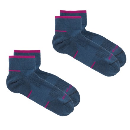 Rei Co-Op REI Co-op Swiftland Run Quarter Socks - 2 Pairs Blue S - $23.87 at REI.com