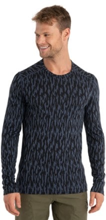 Icebreaker 200 Oasis Long-Sleeve Crewe Glacial Flow Base Layer Top - Men's 1