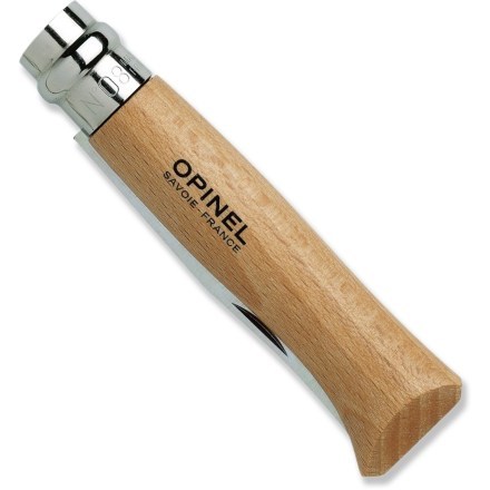 Opinel No. 8 Beechwood Handle Knife closed (Natural)