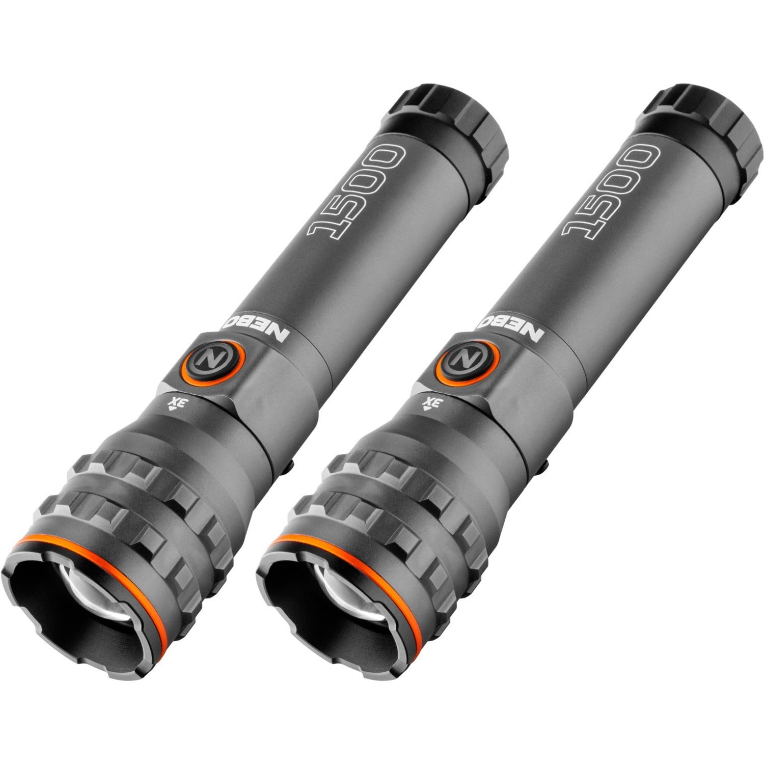 1500 Lumen Rechargeable Flashlights - Package of 2