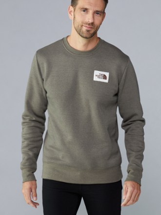 the north face tipped logo crew sweatshirt