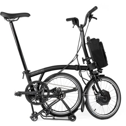 Brompton C Line Electric 4-Speed Mid Handlebar Bike with Rack 2