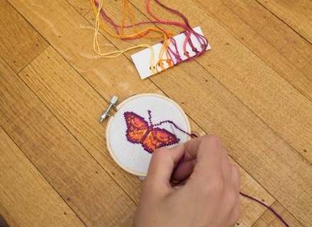 Kikkerland Mini Cross Stitch Embroidery Kit - Butterfly 4