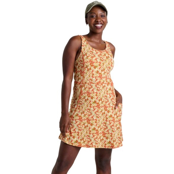 On Body Image of color Mango Daisy Field Print