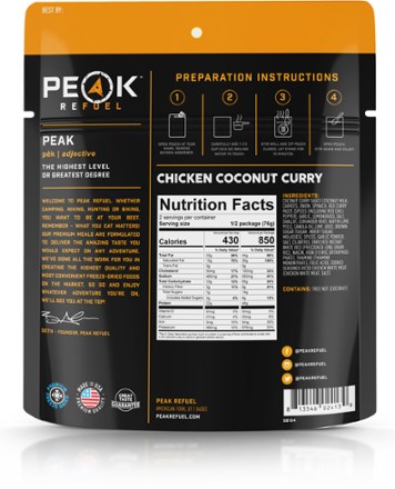 PEAK REFUEL Thai Chicken Coconut Curry - 2 Servings 1