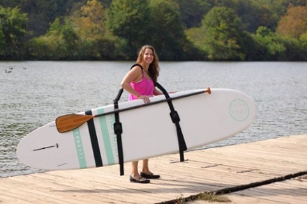 Suspenz SUP Stow & Go Paddle Board Strap In use (Black)