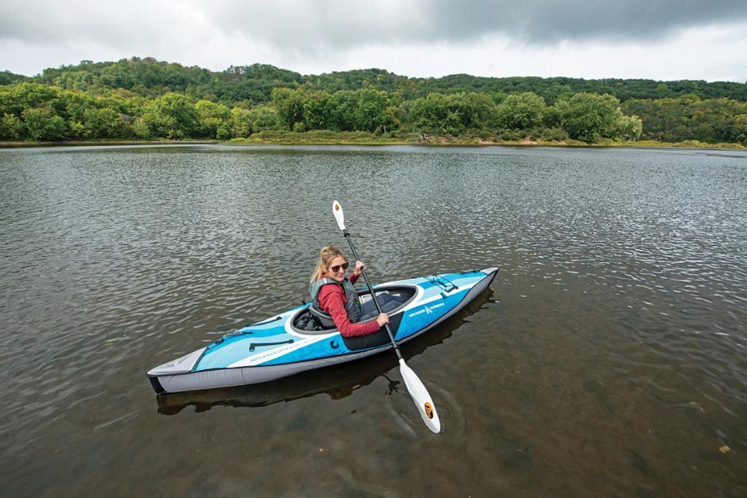 Location Image for AdvancedFrame Sport Recreational Sit-In Inflatable Kayak with Pump - 10'5"