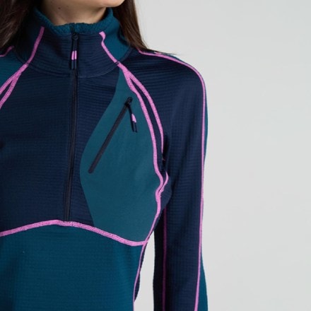 SENIQ Joytrek Grid Fleece Zip-Neck Pullover - Women's 4