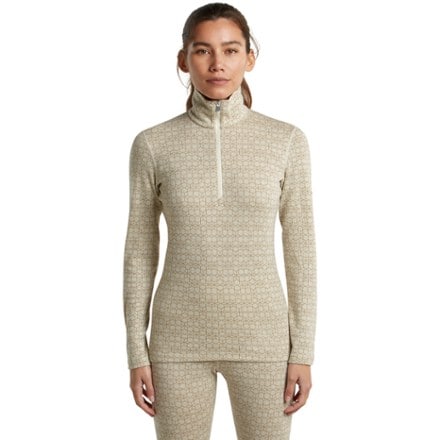 Icebreaker Merino 260 Vertex Long-Sleeve Half-Zip Alpine Geo Base Layer Top - Women's 1