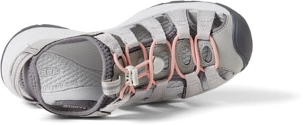 KEEN Astoria West Sandals - Women's Top view  (Grey/Coral)