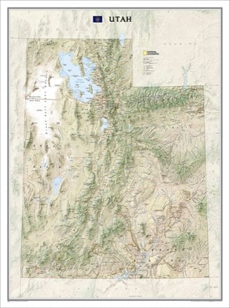 National Geographic Utah State Wall Map - Tubed 0