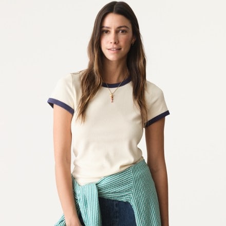 Marine Layer Lexi Rib Ringer T-Shirt - Women's 0