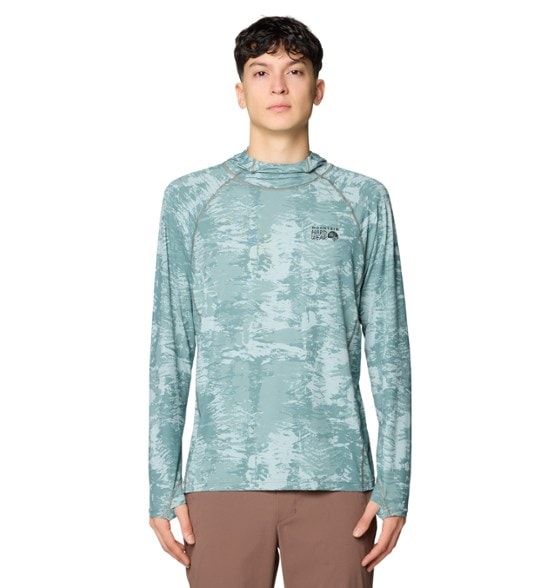 On Body Image of color Blue Sage Inked Dyed Print