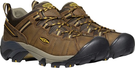 KEEN Targhee II Waterproof Hiking Shoes - Men's Side view (Cascade Brown/Golden Yellow)