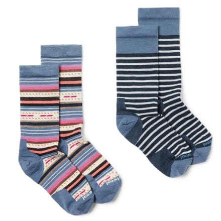 Smartwool Pin Stripe/Margarita Everyday Crew Socks - Women's - 2 Pairs 0