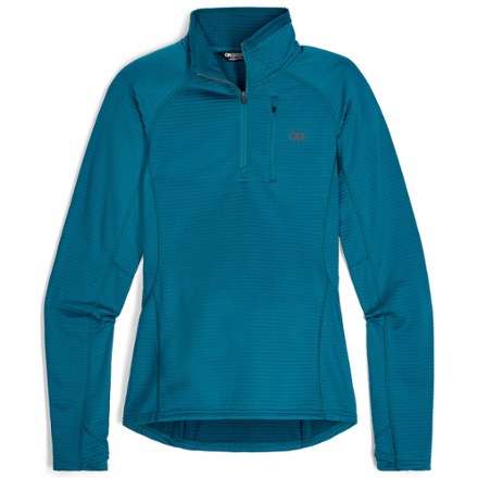 Outdoor Research Outdoor Research Women's Vigor Grid Fleece Quarter-Zip Pullover  Blue L - $115.00 at REI.com