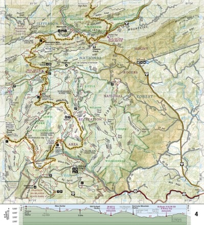 National Geographic Appalachian Trail: Damascus to Bailey Gap Topographic Map Guide 2