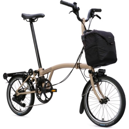 Brompton C Line Electric 4-Speed Mid Handlebar Bike with Rack 1