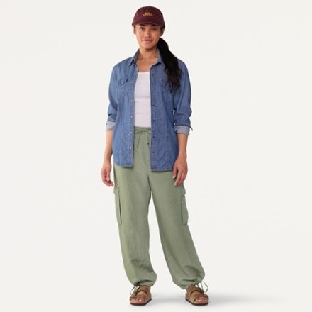 Marine Layer Linen Cargo Pants - Women's 3