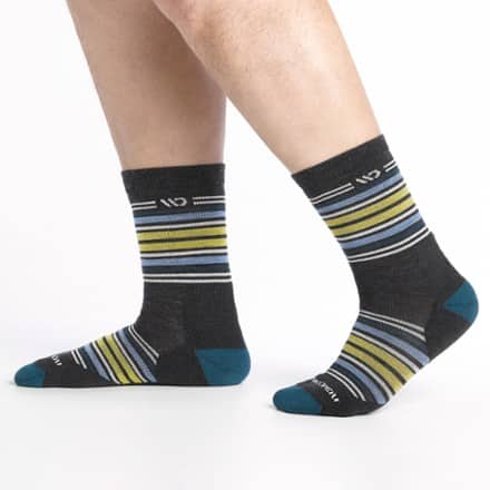 Wide Open Multi Stripe Cushioned Micro Crew Socks - Men's 1
