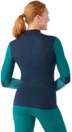 Smartwool Intraknit Merino Colorblock Quarter-Zip Base Layer Top - Women's 2