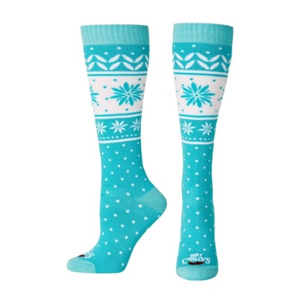 Hot Chillys Flower Stripe Mid Volume Socks - Women's 0