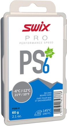 Swix PS6 Blue Wax for 10 to 21 Degrees F - 60 g 0