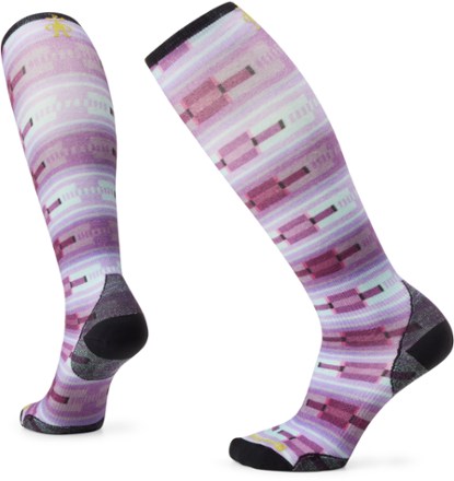 Smartwool Wo Ski Zero Cushion Flirt With Me Print Over The Calf Socks - Women